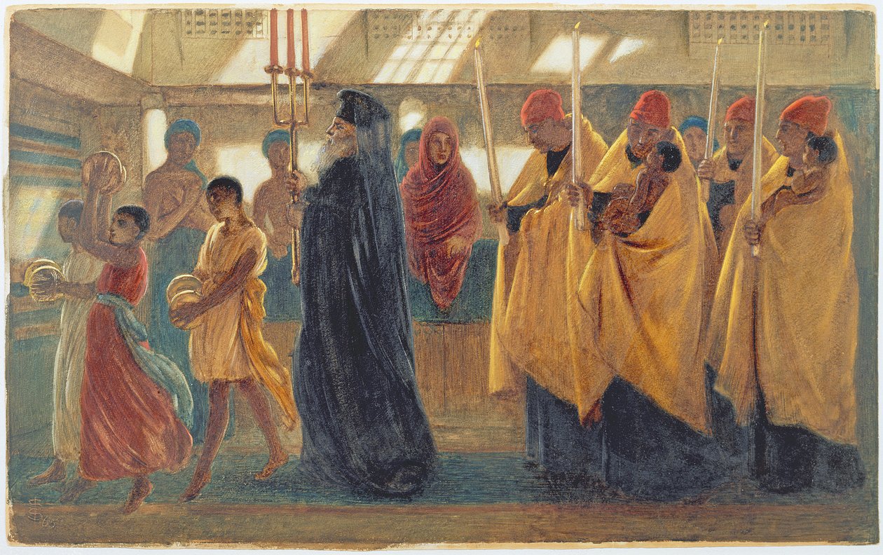 Coptic Baptismal Procession by Simeon Solomon