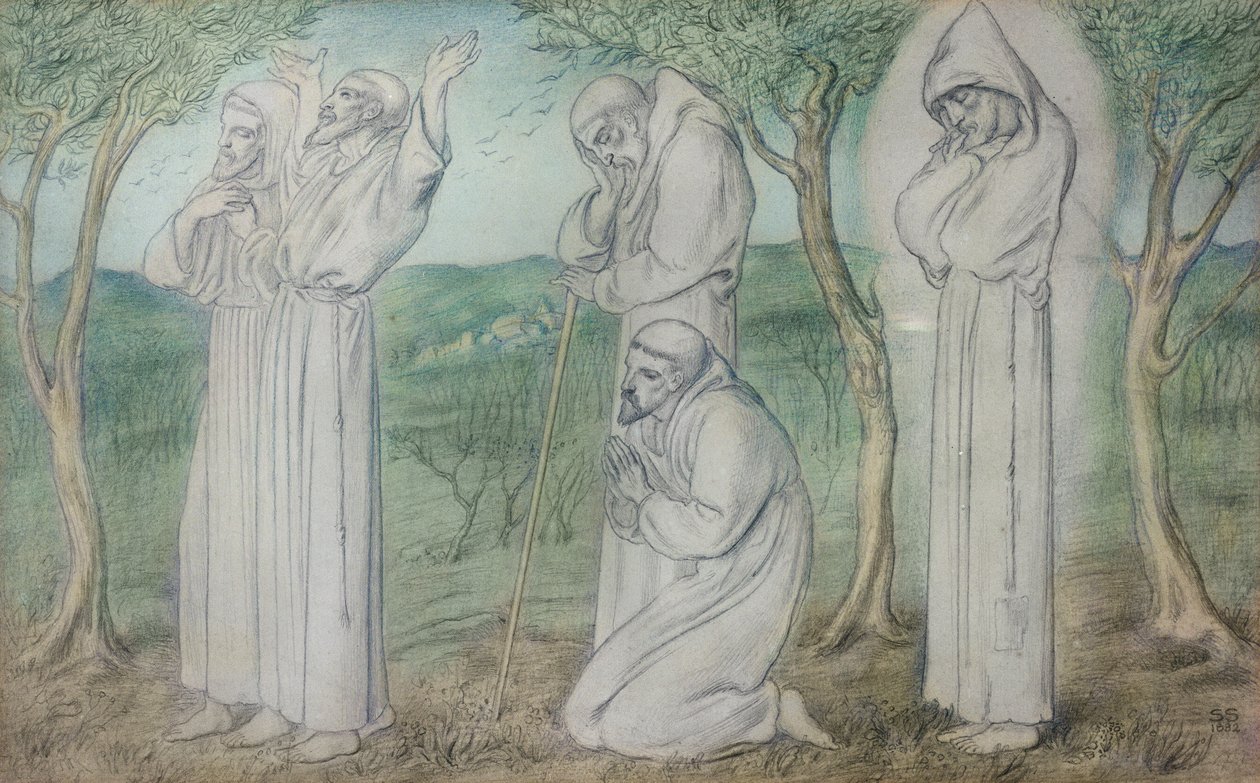 A Group of Franciscan Friars by Simeon Solomon