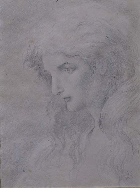 Allegorical Head by Simeon Solomon