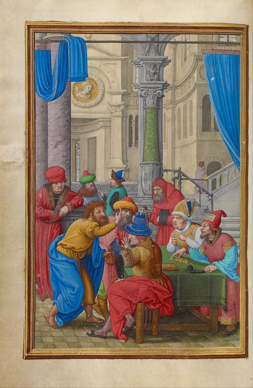 Judas Receiving the Thirty Pieces of Silver by Simon Bening