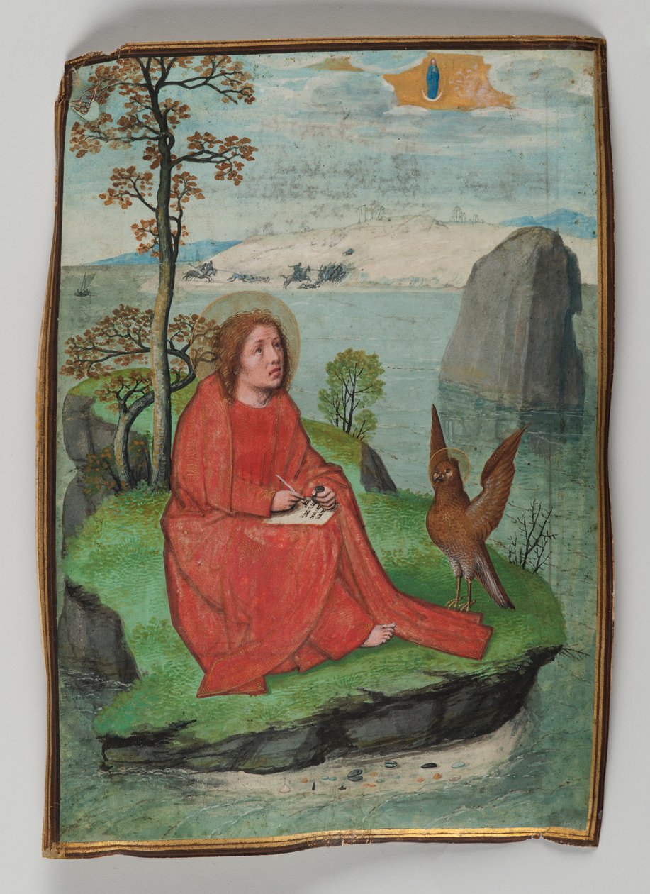 St. John Writing on Patmos by Simon Bening