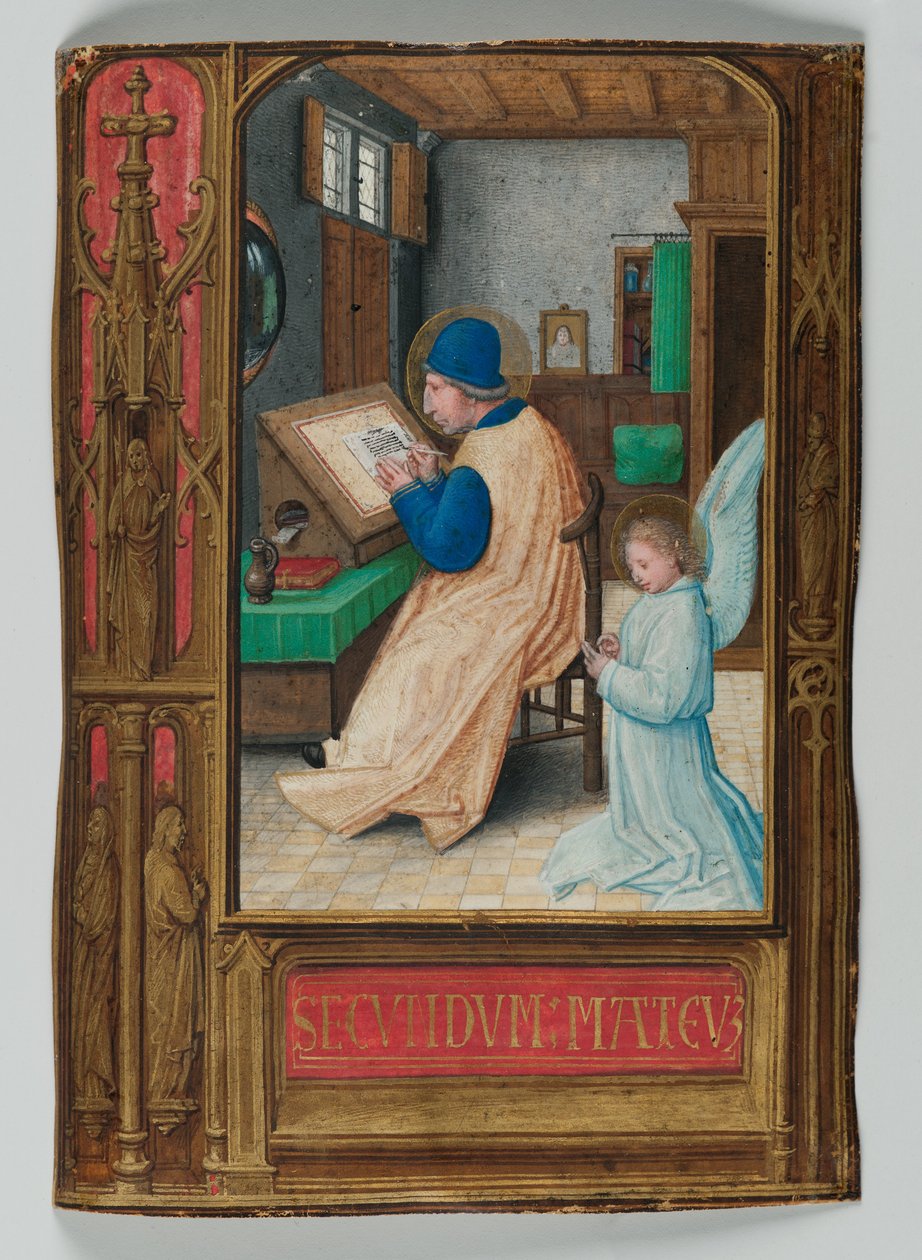 St. Matthew Writing with the Angel by Simon Bening