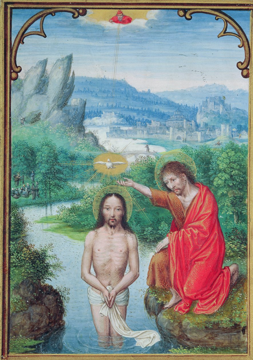 Baptism of Christ by Simon Bening
