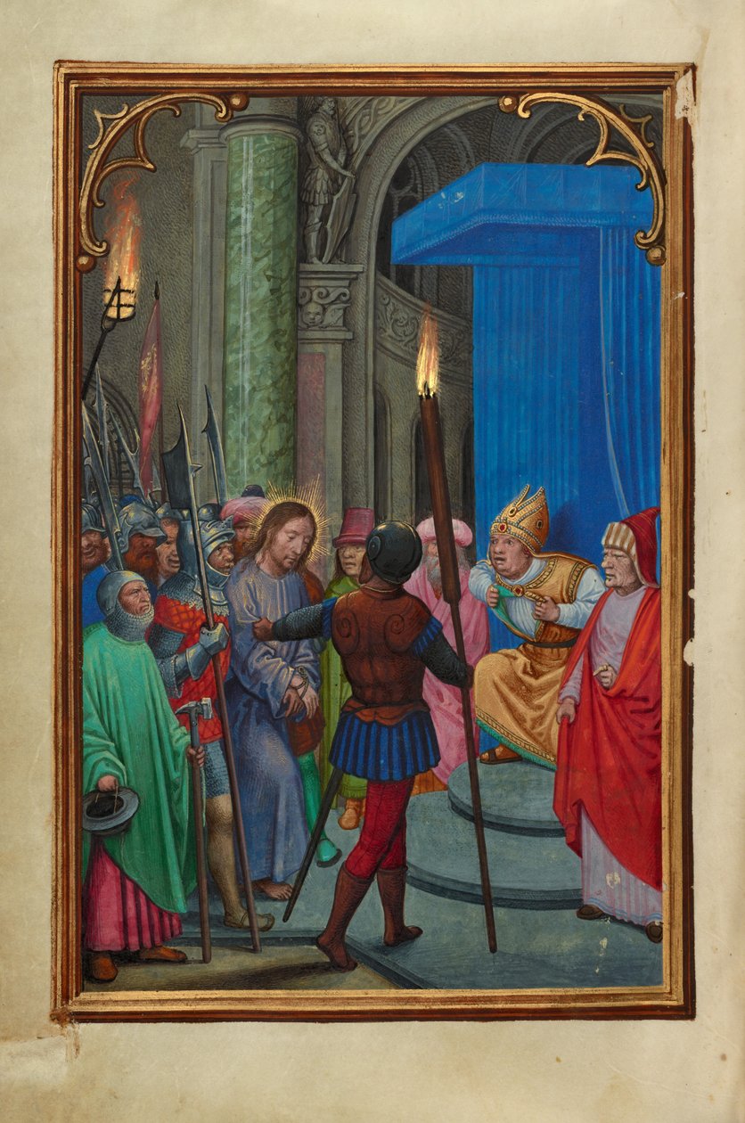 Christ before Caiaphas by Simon Bening