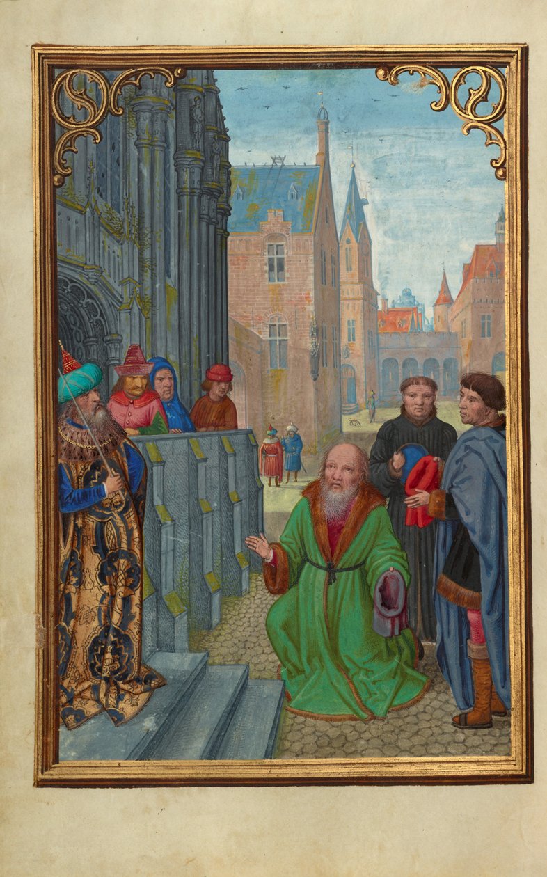 Joseph of Arimathea Before Pilate by Simon Bening