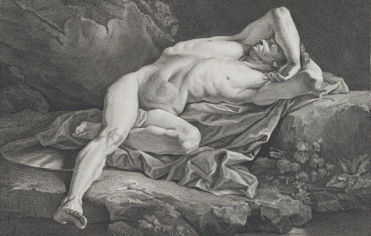 Study of Male Nude by Simon Charles Miger
