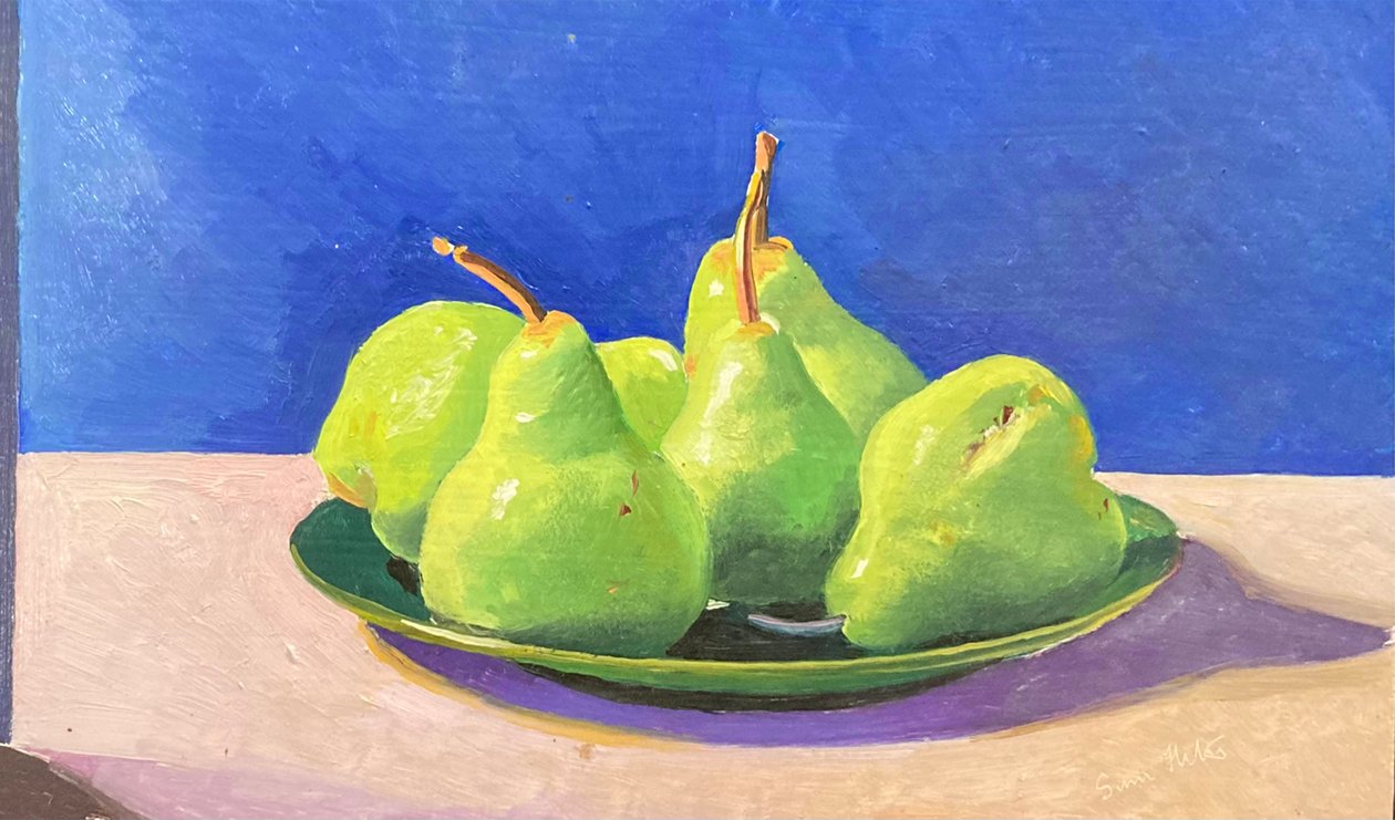 Five Green Pears by Simon Fletcher