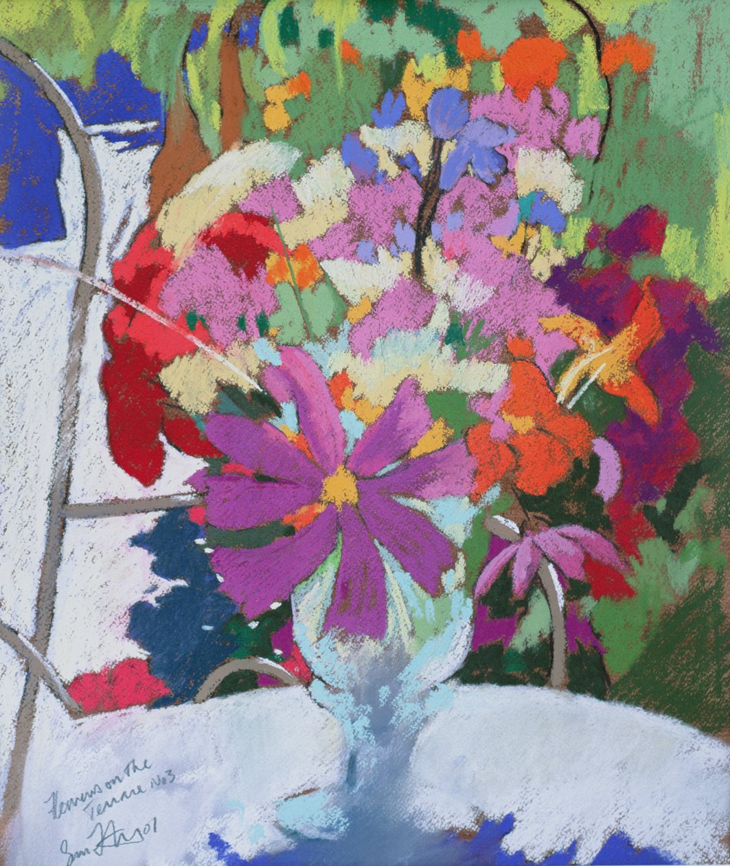 Flowers on the Terrace 3, 2001 by Simon Fletcher