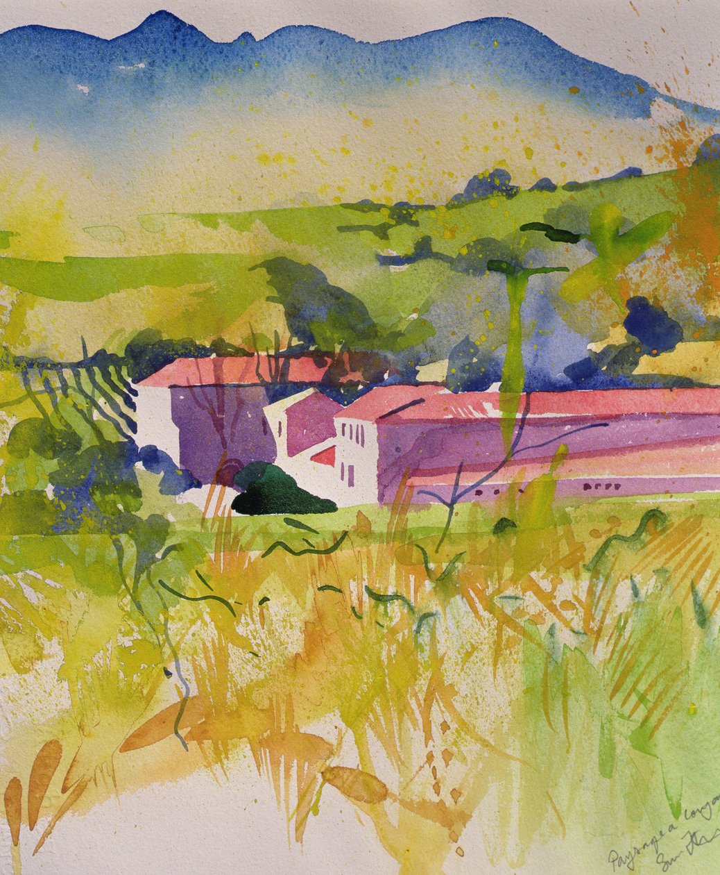 Landscape at Coujan, 2004 by Simon Fletcher