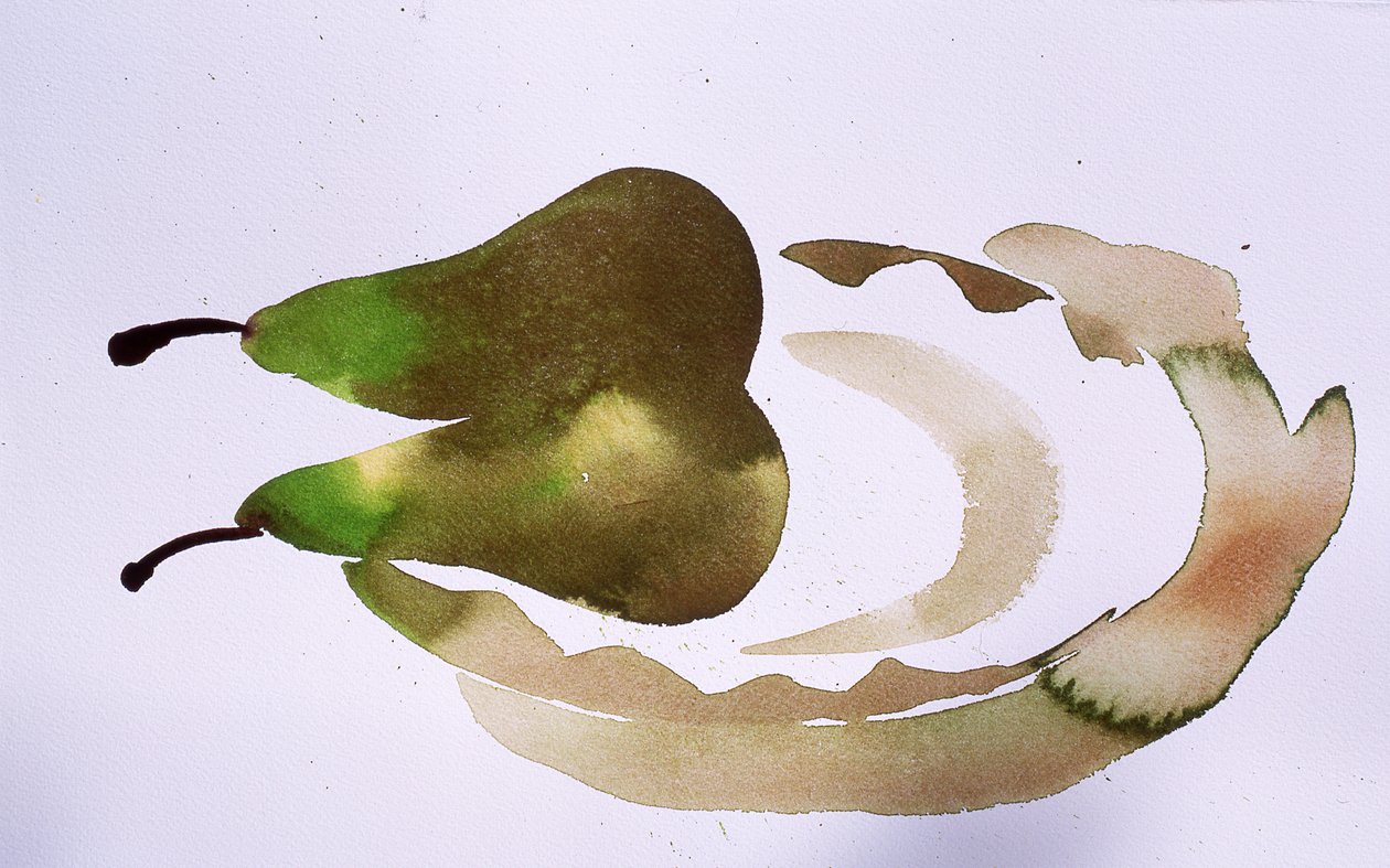 Two Pears on a Plate, 2010 by Simon Fletcher