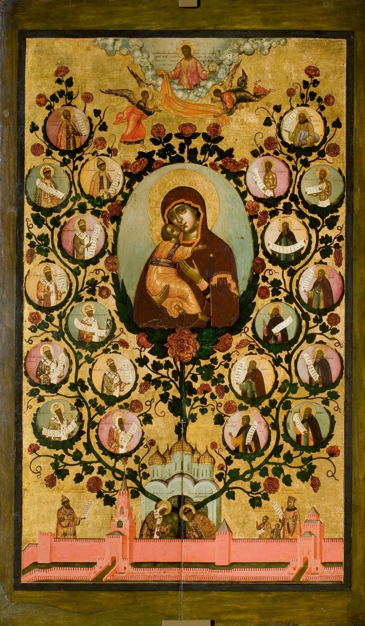 Tree of the Moscow State (Praise of the Vladimir Mother of God) by Simon Ushakov