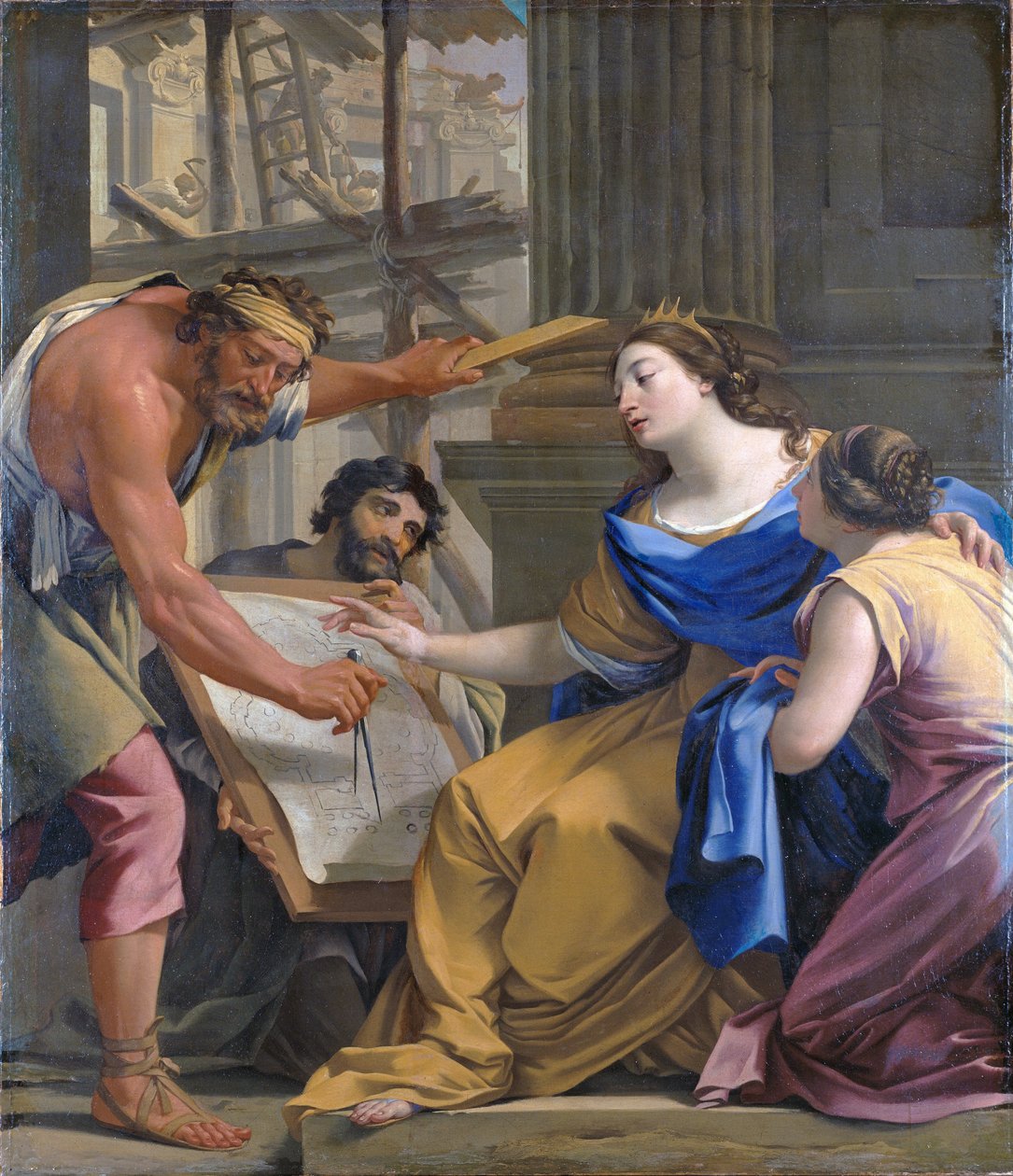 Artemisia Building the Mausoleum by Simon Vouet