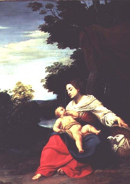 Madonna with a Basket by Simon Vouet