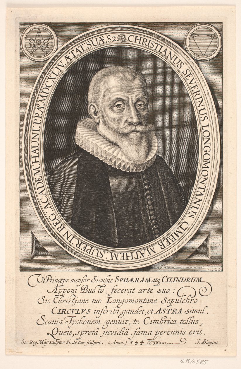 Professor Christen Sørensen Longomontanus by Simon de Pas