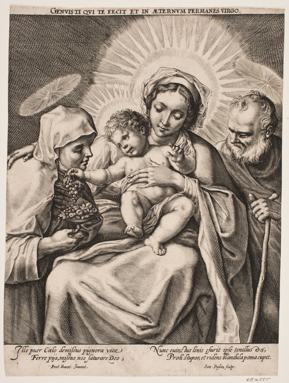 The Holy Family and St. Clara by Simon de Pas