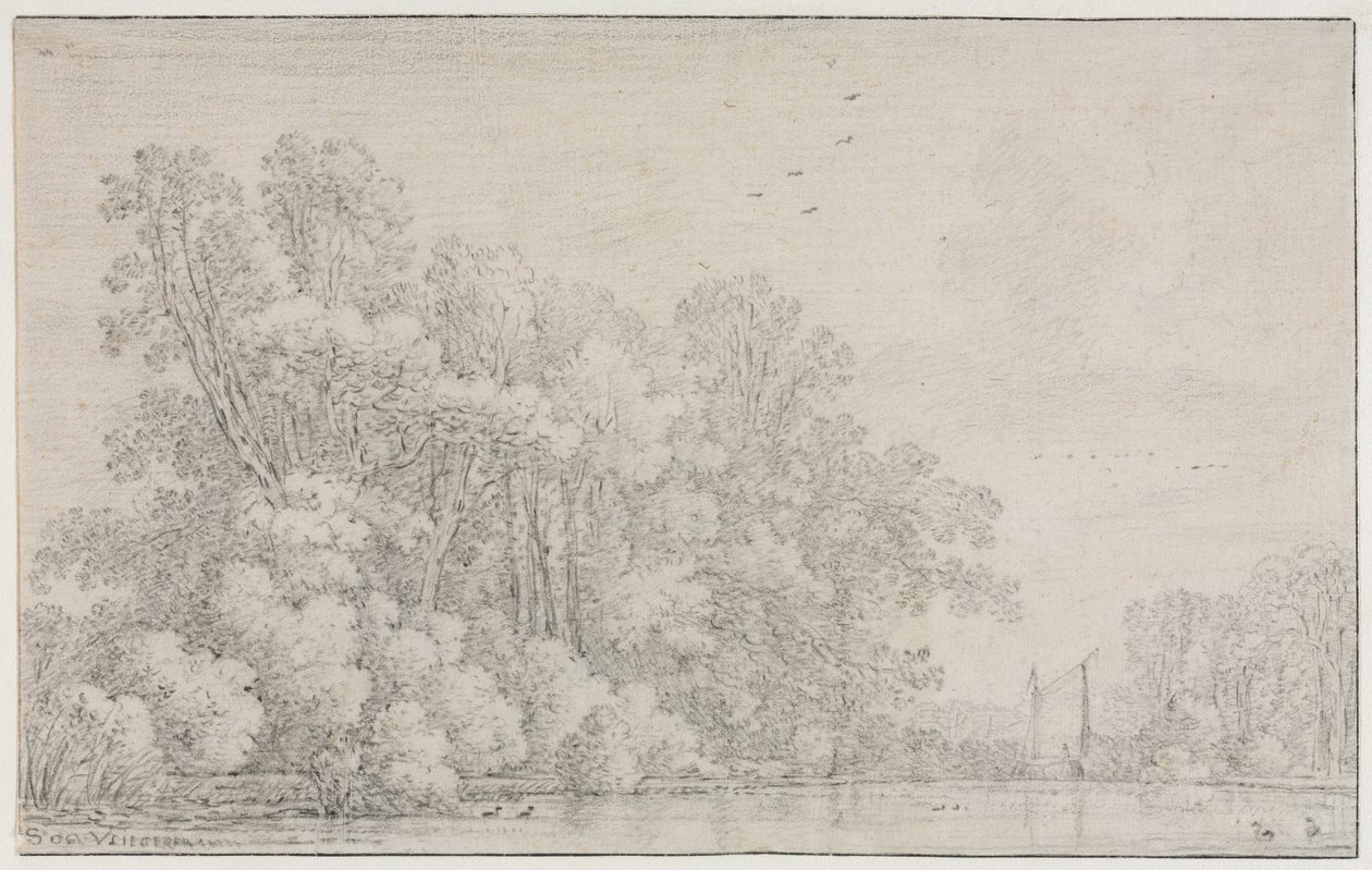 River Landscape by Simon de Vlieger