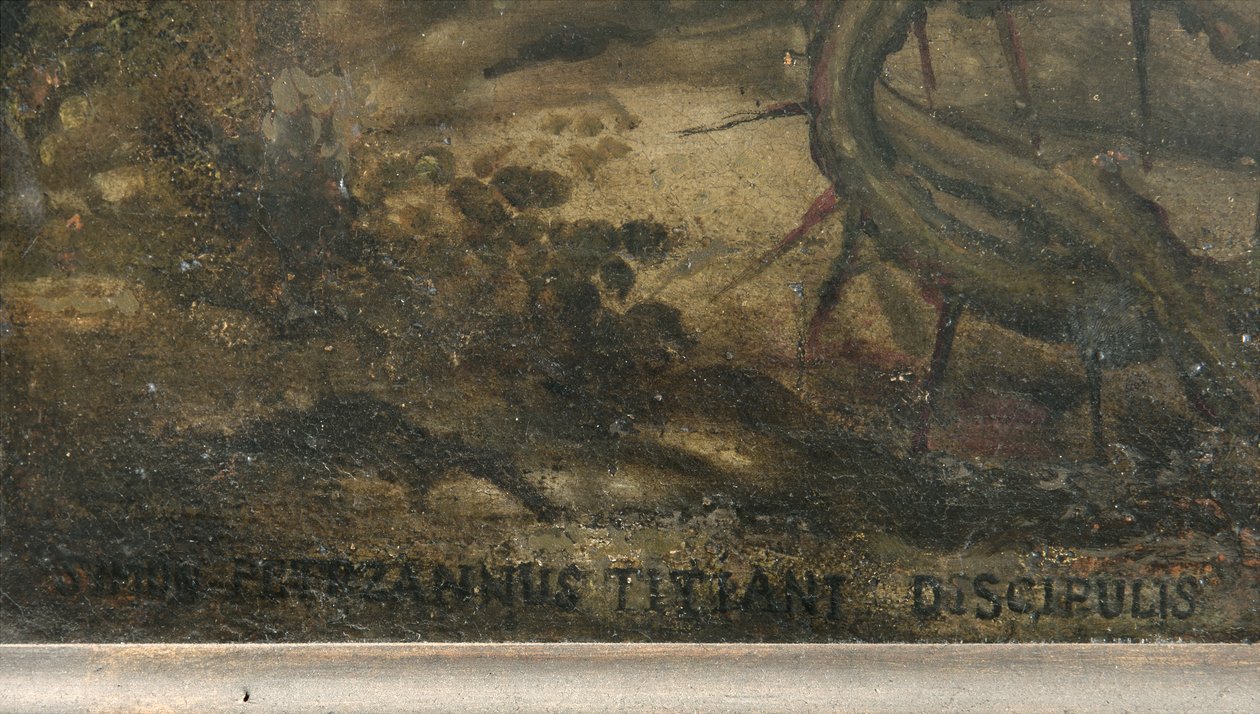 Signature of the Artist (detail) by Simone Veneziano Peterzano