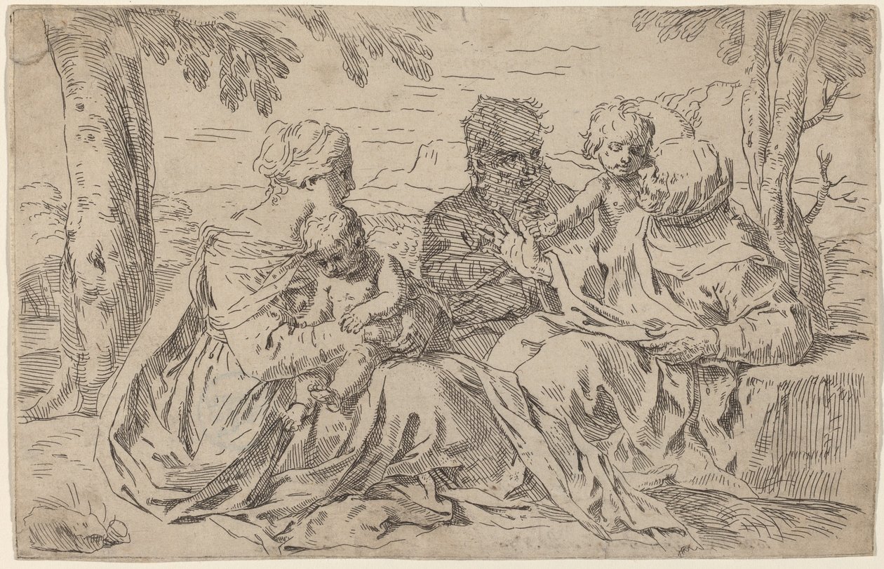 The Holy Family by Simone Cantarini