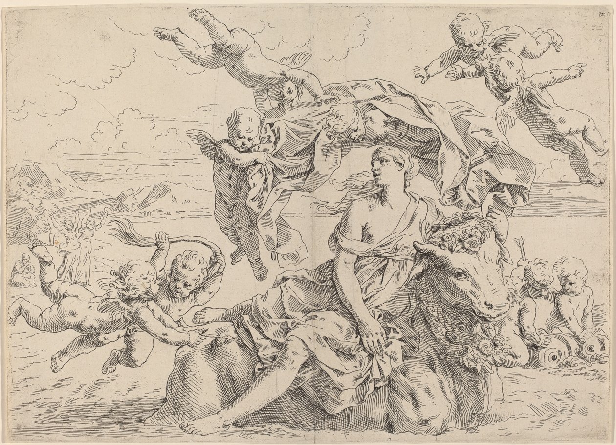 The Rape of Europa by Simone Cantarini
