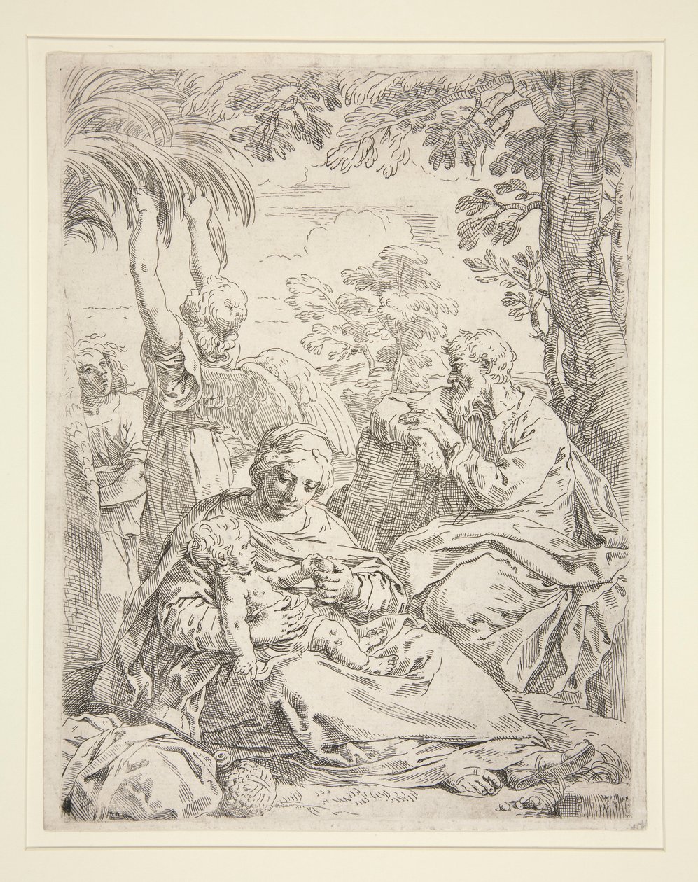 The Rest on the Flight into Egypt by Simone Cantarini