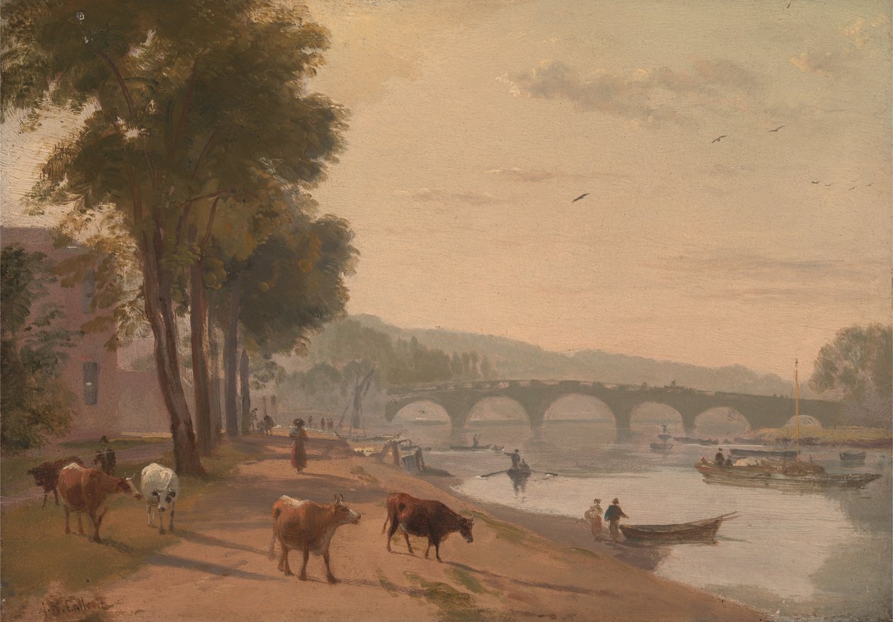 A View of Richmond Bridge, on the Thames by Sir Augustus Wall Callcott