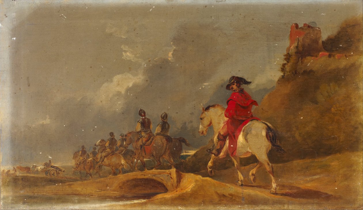 Cavalry in a Landscape by Sir Peter Francis Bourgeois