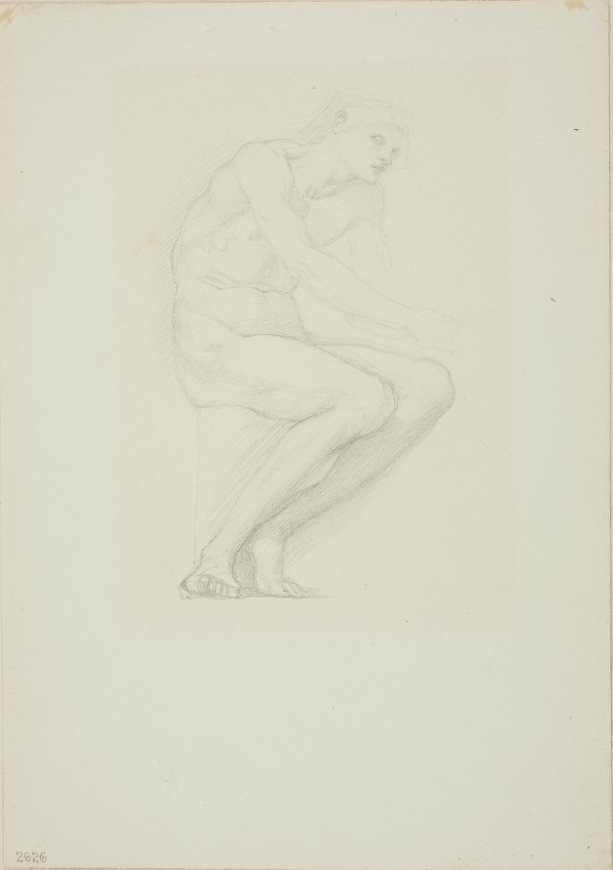 Seated Male Nude by Sir Edward Burne Jones