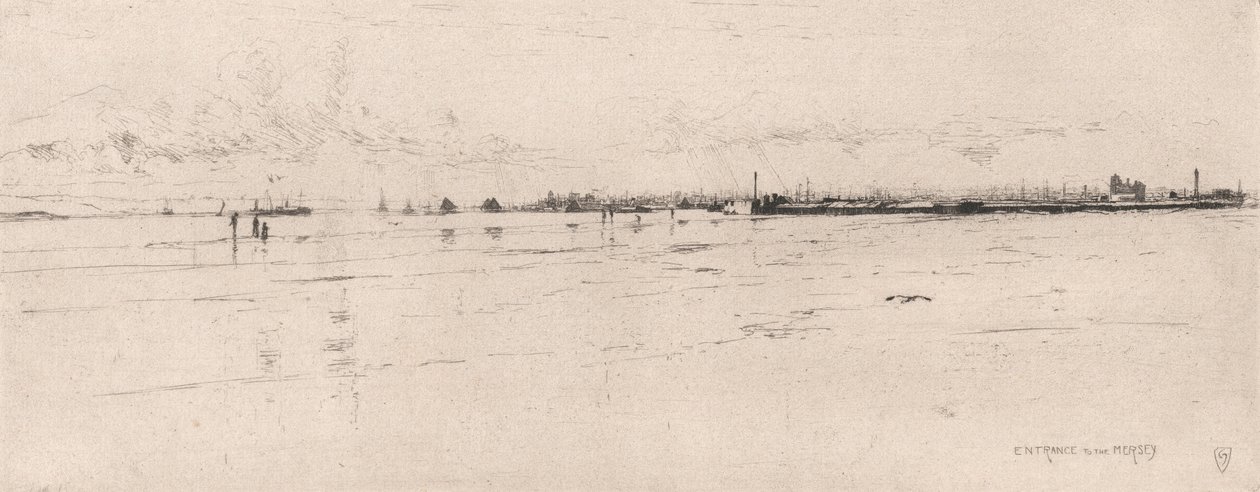 Entrance to Mersey by Sir Frank Short