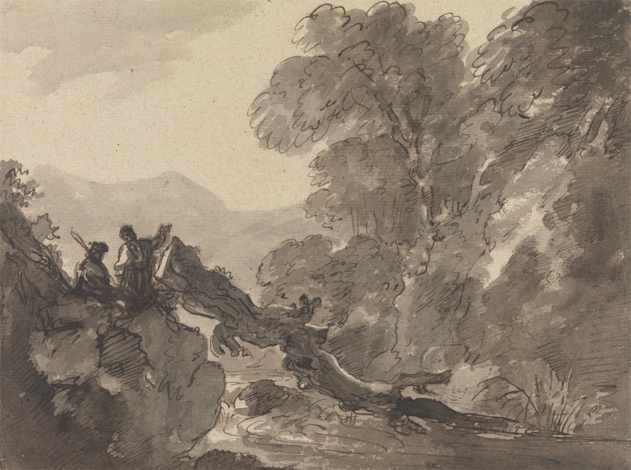 Romantic Landscape by Sir George Howland Beaumont seventh Baronet