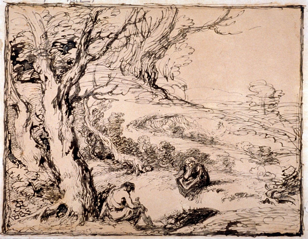 Timon and Apemantus, 1883 by Sir John Gilbert