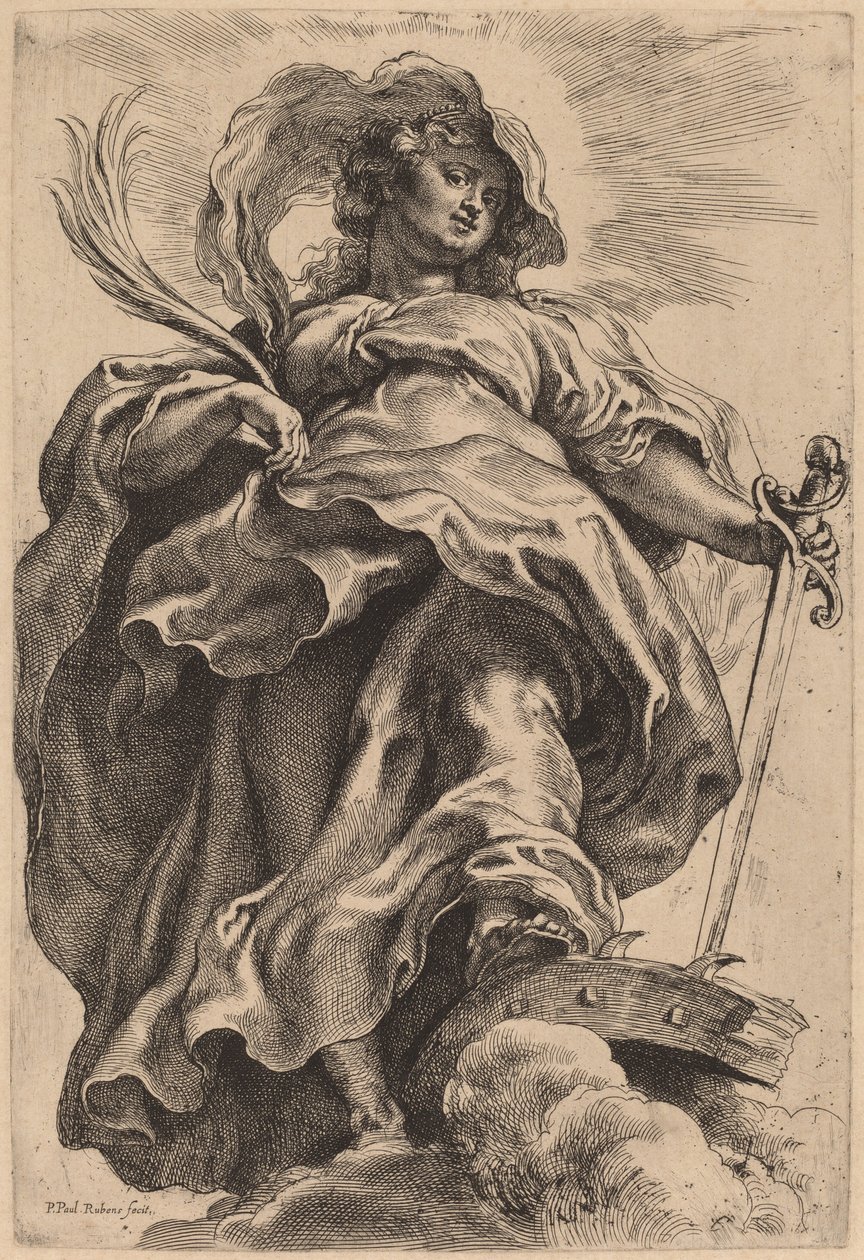 Saint Catherine in the Clouds by Sir Peter Paul Rubens