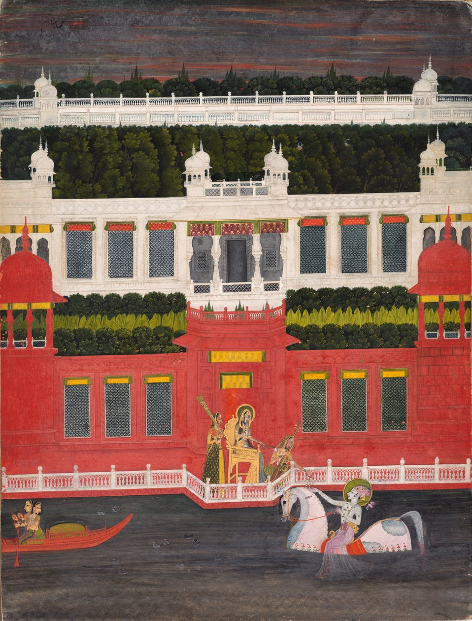 Krishna Receives a Flower Garland, c. 1750-1760 by Sitaram