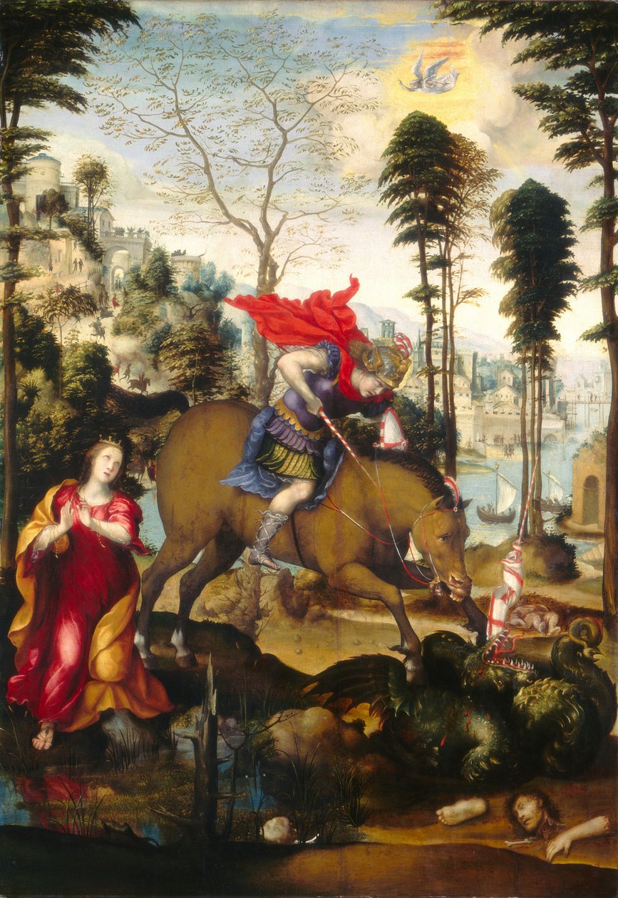 Saint George and the Dragon by Sodoma