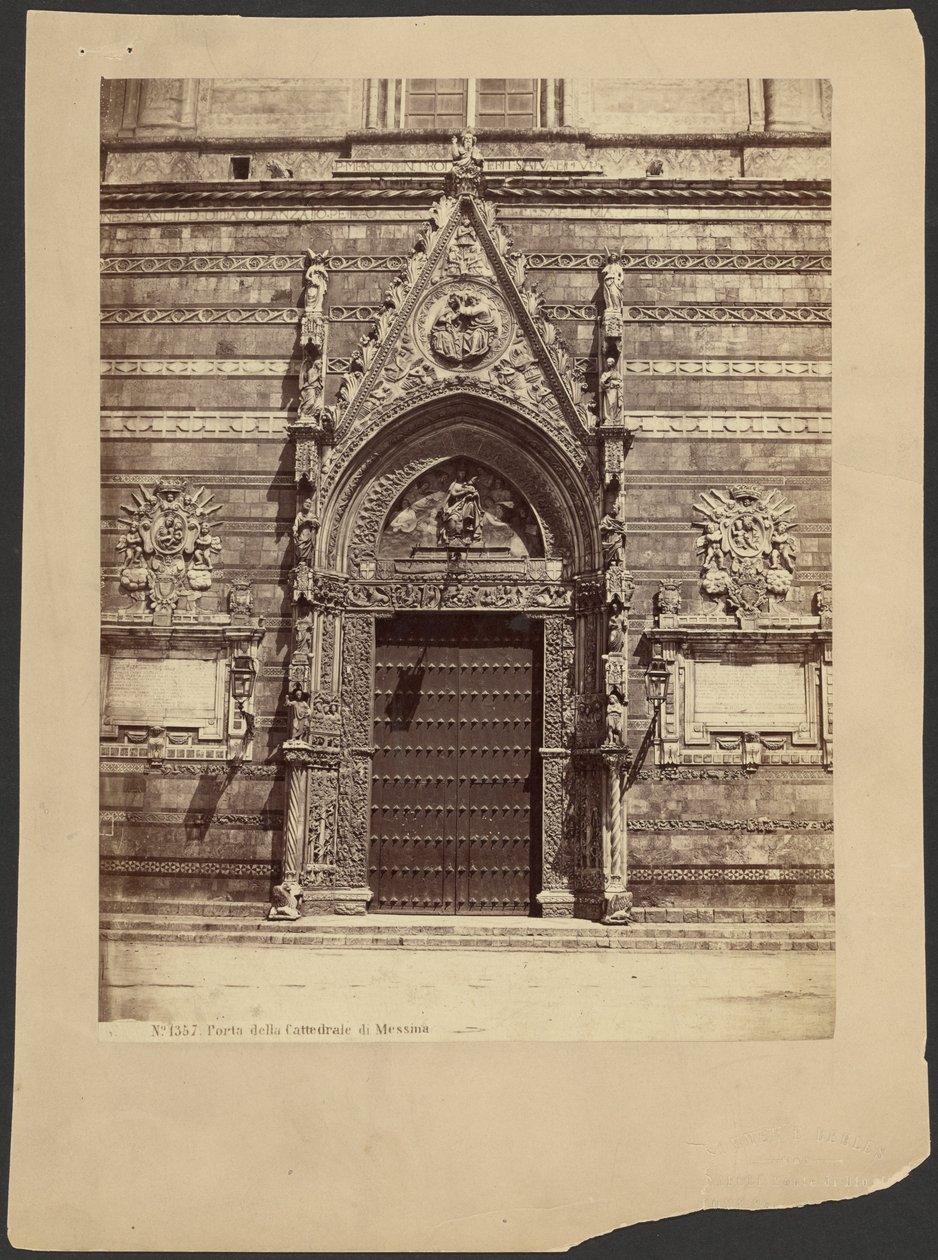 Door of the Cathedral of Messina by Sommer and Behles