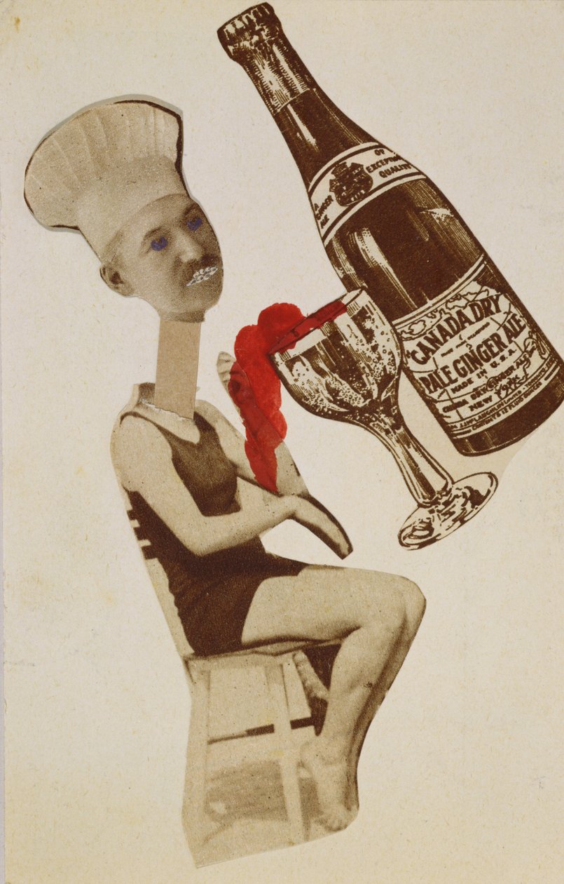 Postcard sent by the artist to Tristan Tzara by Sophie Taeuber Arp