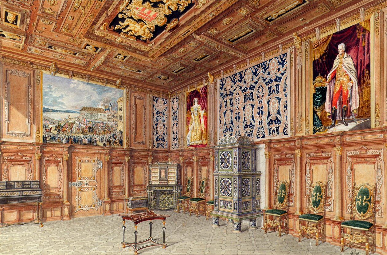 The Coronation Hall in Laxenburg Castle near Vienna by Sotira