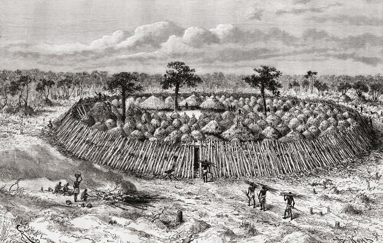 A Congolese Village in the Mid 19th Century, from 