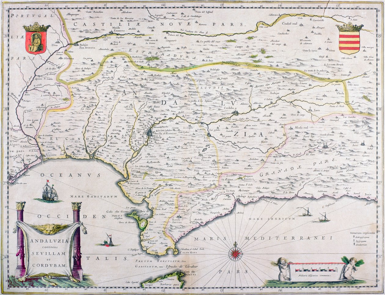 Map of Andalusia, Spain by Spanish School