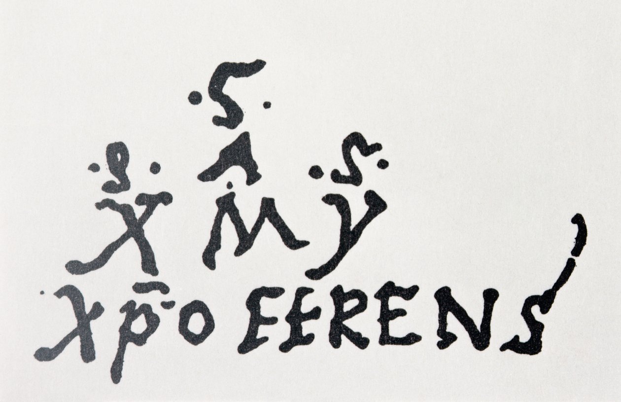 Signature and Monogram of Christopher Columbus by Spanish School