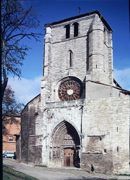 West Facade of the Church of San Esteban by Spanish School