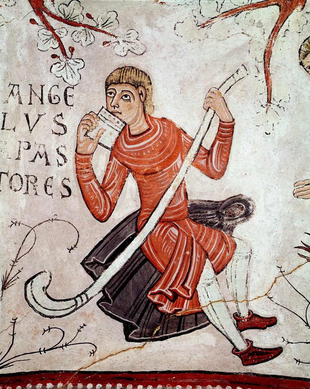 Annunciation to the shepherds (detail) by Spanish School