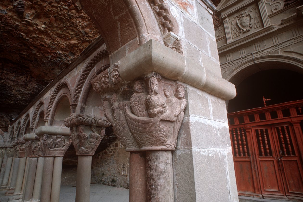 Arcade capital depicting Christ calling his Disciples by Spanish School