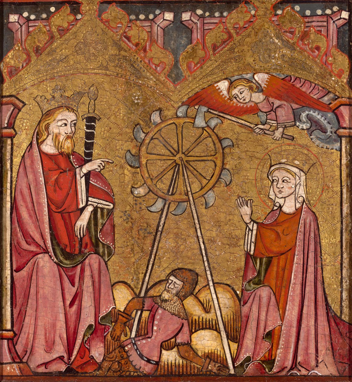 Saint Catherine Delivered from the Wheel by Spanish School