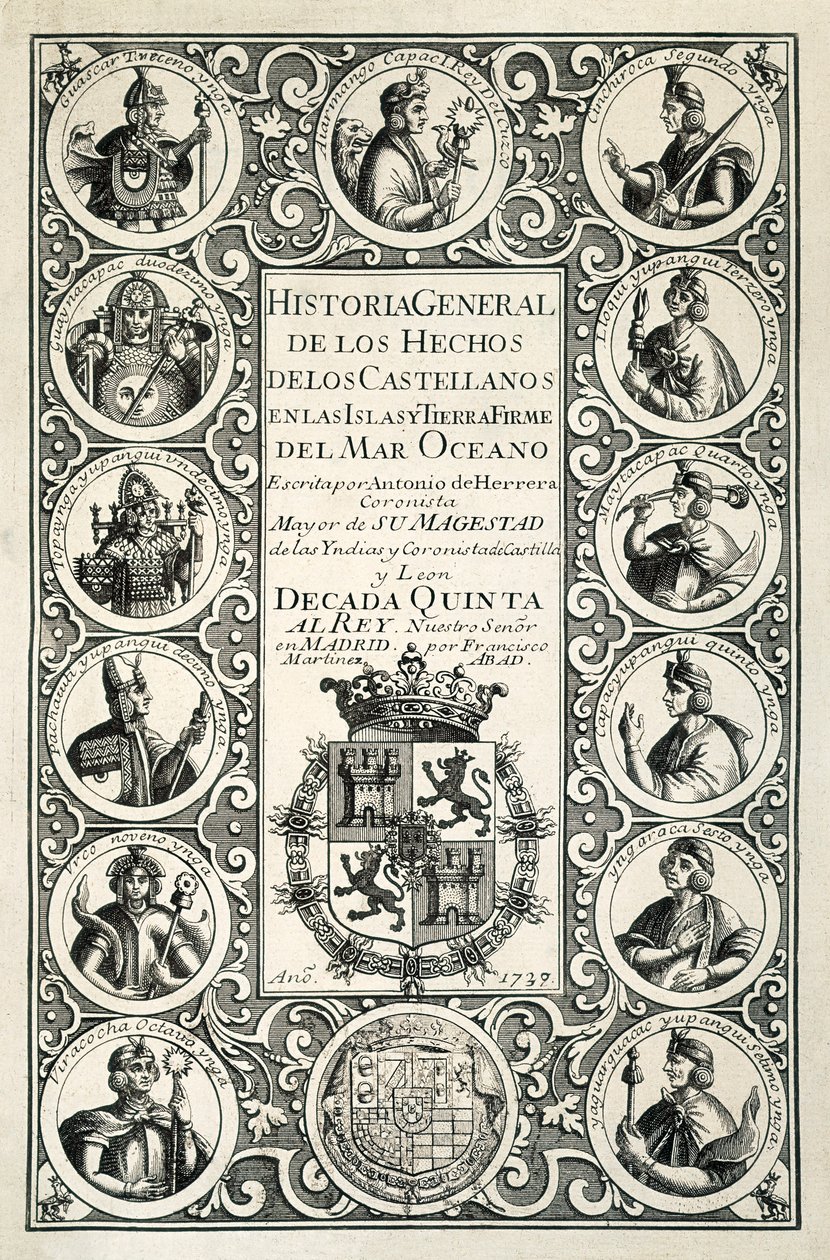 Spanish Colonies in America, Engraving by Spanish School