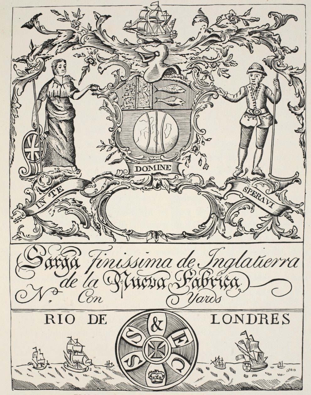 Trade Label of the South Sea Company by Spanish School