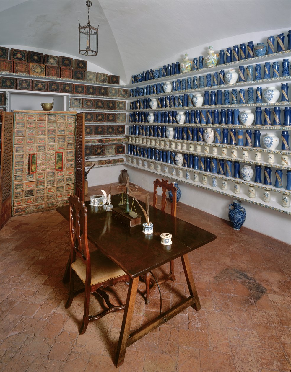 View of the Pharmacy by Spanish School