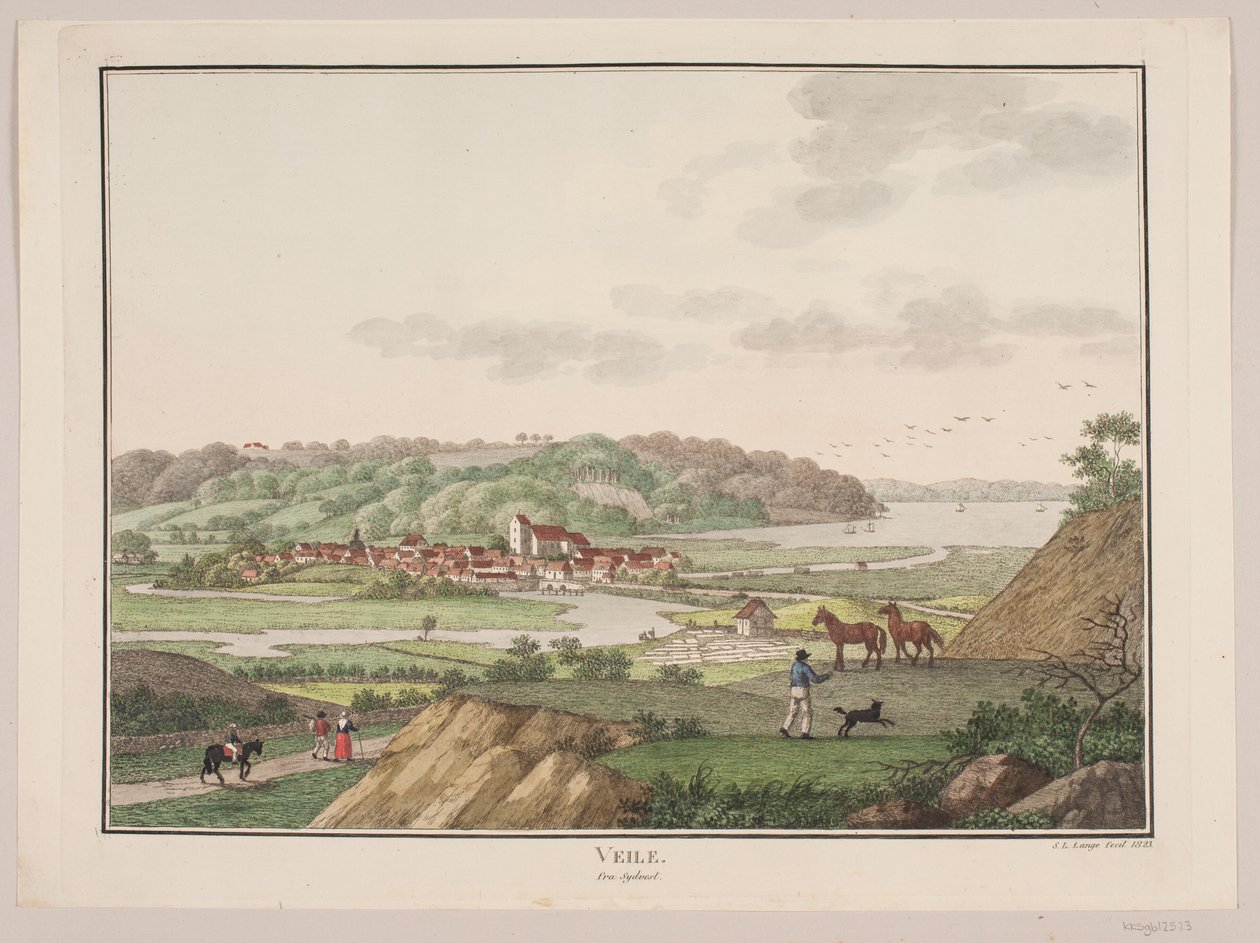 Vejle from the Southwest by Søren L. Lange