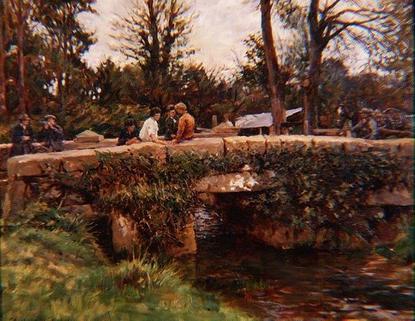 Relubbus Bridge by Stanhope Alexander Forbes