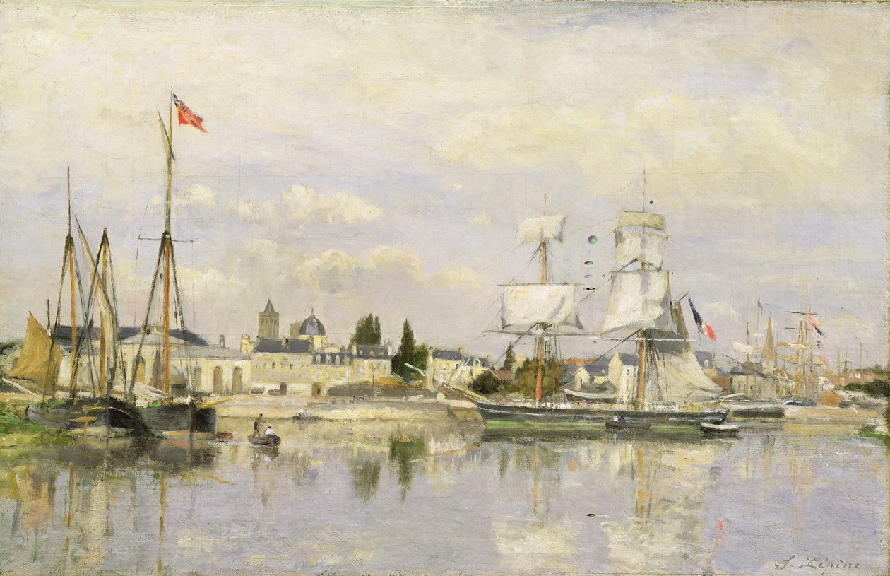 The Bassin Saint-Pierre at Caen by Stanislas Victor Edouard Lepine