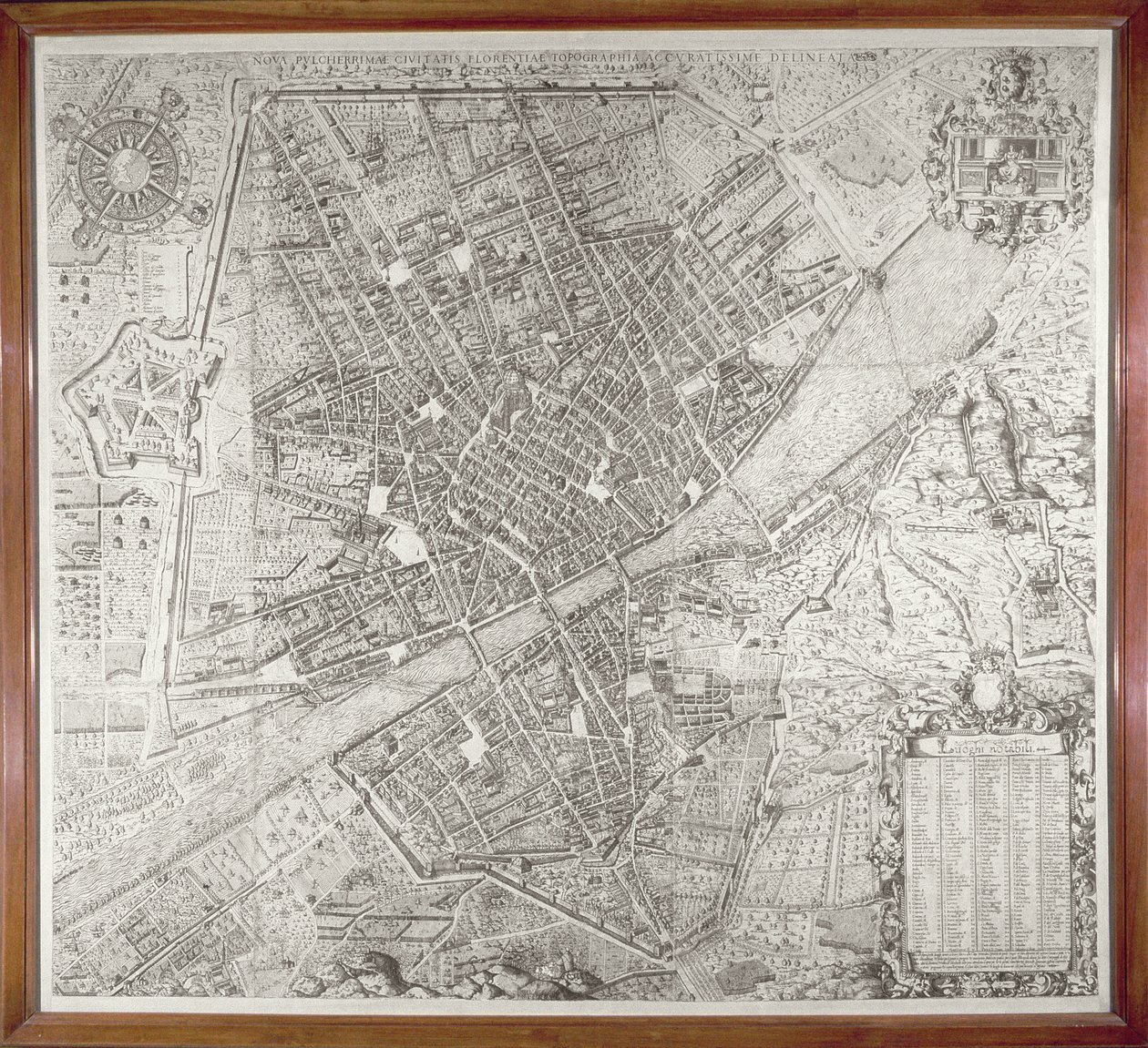 Map of Florence, 1584 by Stefano Bonsignori